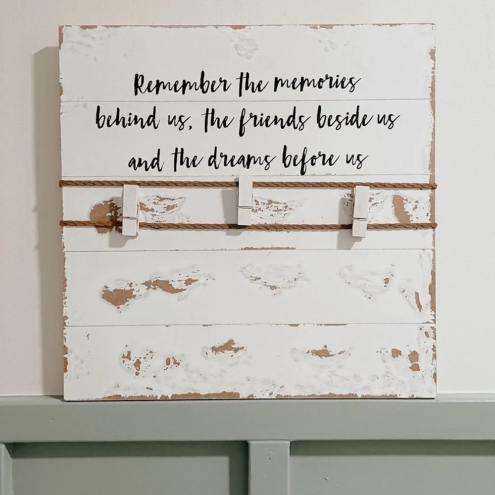 Friends Memories Photo Pin Rustic Frame